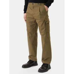 HUGO Текстилни панталони Craysen 50553180 Каки Straight Fit