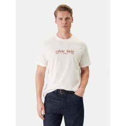 Calvin Klein Jeans Тишърт NYC Graphic LV14RE831G Бял Regular Fit