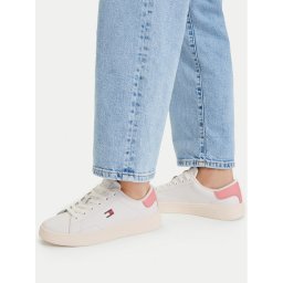 Tommy Jeans Сникърси Tjw Script Cupsole EN0EN02960 Бял