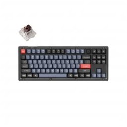 Gaming Keyboard V3 TKL Knob QMK Frosted Black Translucent, Keychron K Pro Brown Switch RGB