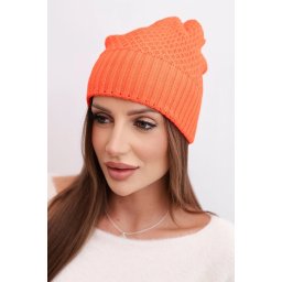 Дамска зимна вълнена шапка Kesi K426 оранжева