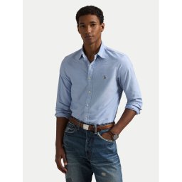 Polo Ralph Lauren Риза Core Replen 710549084 Светлосиньо Slim Fit