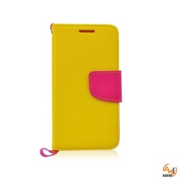 Страничен калъф тефтер за Samsung Galaxy S5/S5 Neo жълт
