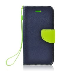 Страничен калъф тефтер за iPhone 5/5S син