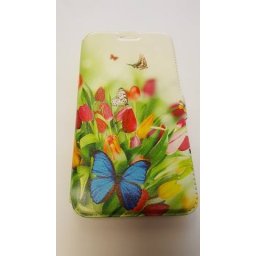 Калъф тип тефтер за Alcatel Pop4 с ART цветя