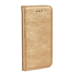 Страничен калъф тип тефтер за Samsung J730 J7 (2017) златен с брокат