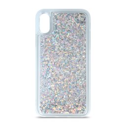 Силиконов калъф кейс с течен гел Liquid Sparkle TPU case за Xiaomi Redmi 9A / 9AT / 9i сребрист