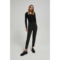 Marisse Black Checkered Trousers