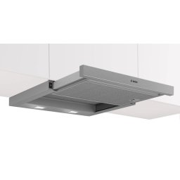 Аспиратор за вграждане Bosch DFM064W55, 60 см, Енергиен клас C, 105 W, 3 скорости + 1 интензивна, Сребрист металик