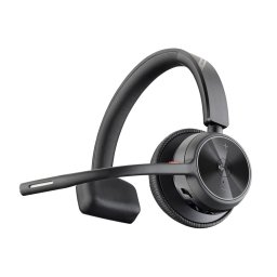 Конферентна слушалка Poly Voyager 4310-M, безжична, шумопотискащ микрофон, 32mm говорител, до 24 часа време на работа, гласови асистенти Google и Siri, сертифицирана за Microsoft Teams, Bluetooth, USB, черна