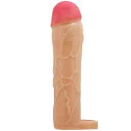 Пенис удебелител и удължител Кибер Кожа с пристегач "PRETTY LOVE HANI" 18 см