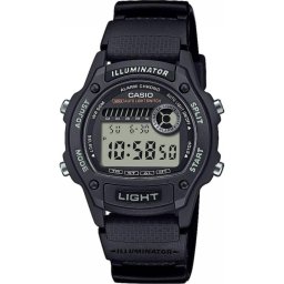 Casio W-220H-1AVEF Мъжки часовник- Черен, 50м водоустойчив, Авто-LED, Хронометър 24ч, Двойна часова зона