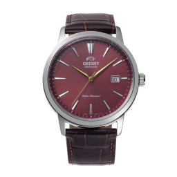 Orient RA-AC0F15R Мъжки часовник- Автоматичен механизъм, Тъмночервен циферблат, Кафява кожа, 42мм