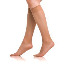 Bellinda DIE PASST KNEE-HIGHS 20 DEN - Women's Matte Knee-High Socks - Almond