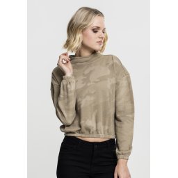 Women's Camo Crew turtleneck with sand mask