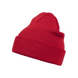 Basic Flap Beanie Red