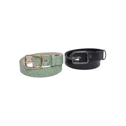 Ostrich Synthetic Leather Strap 2-Pack Black/Leaf