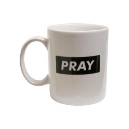 Pray the white cup