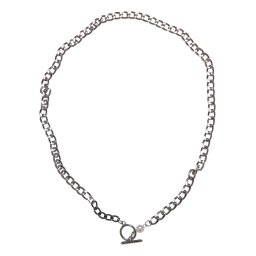 Pearl necklace - silver colors