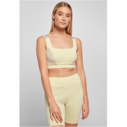 Women's bra Color Block soft-yellow/softseagrass/vablue