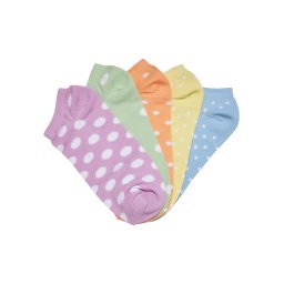 No Show Socks Dots 5-Pack summercolor