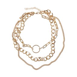 Ring Layering Necklace - Gold Color