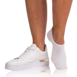 Bellinda BAMBOO FOOTIES SOCKS - Bamboo Extra Low Women's Socks - White