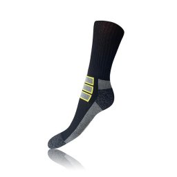 Bellinda OUTDOOR SOCKS - Socks for hiking and work shoes - black - yellow