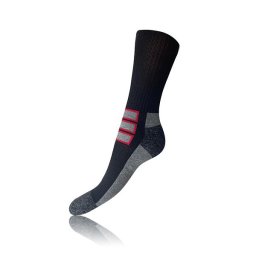 Bellinda OUTDOOR SOCKS - Socks for hiking and work shoes - black - dark red