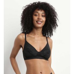 DIM DAILY DENTELLE WIREFREE SOFT CUP BRA - Women's underwire bra - black