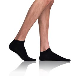 Bellinda BAMBOO AIR IN-SHOE SOCKS - Men's Short Bamboo Socks - Black