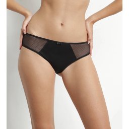DIM GENEROUS COTTON BIO SLIP - Women's Organic Cotton Panties - Black