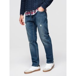 Мъжки дънки CARROT FIT с износен ефект