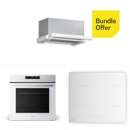 Klarstein Velaire индукционен плот + Velaire фурна за вграждане + Velaire телескопчен абсорбатор | 60 см (10047410+10047416+10047359)