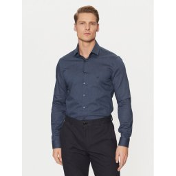 Calvin Klein Риза K10K113844 Тъмносин Slim Fit