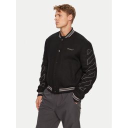 Off-White Яке бомбър OMEA315S23FAB0011008 Черен Regular Fit