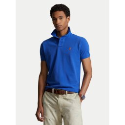 Polo Ralph Lauren Тениска с яка и копчета 710782592011 Син Custom Slim Fit