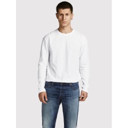 Jack & Jones Тениска с дълъг ръкав Noa 12190128 Бял Loose Leg