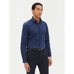 Calvin Klein Риза K10K114313 Тъмносин Slim Fit