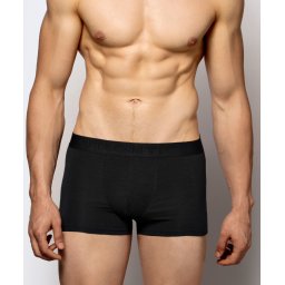 Men's Bamboo Boxer Shorts ATLANTIC - Black