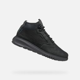 Men's Black Ankle Boots Geox Aerantis 4X4 ABX - Men