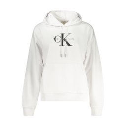 Бял суичър с качулка Calvin Klein