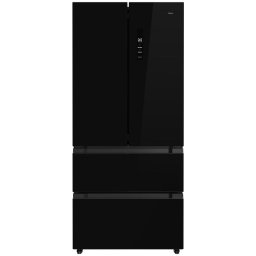 Хладилник с фризер Side by side Teka RFD 77825, LongLife No Frost, LED дисплей, LED осветление, Енергиен клас Е, Черен