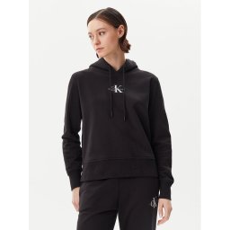 Calvin Klein Jeans Суитшърт Monologo J20J225358 Черен Regular Fit