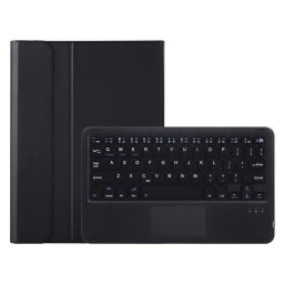 AM27-A Кожен Калъф с Bluetooth Клавиатура с Тъчпад за Lenovo Tab K11 Plus - Стойка, Холдер за Стилус, Вкл. Протектор, Черен