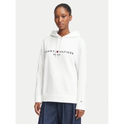 Tommy Hilfiger Суитшърт Heritage WW0WW31998 Бял Regular Fit