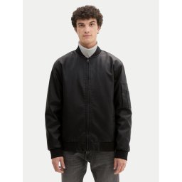 Tom Tailor Denim Яке от имитация на кожа 1041780 Черен Regular Fit