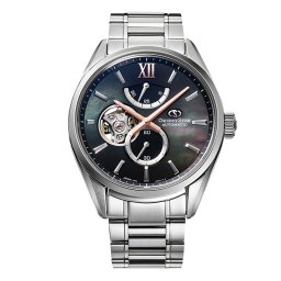 Orient Star RE-BY0007A Мъжки часовник - Автоматичен, Седефено-Сив Циферблат, Полу-Скелетон, 40мм, Резерв 50ч, 100м Водоуст.