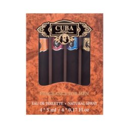 Cuba Set Miniatures подаръчен комплект: EDT Gold 5 ml + EDT Blue 5 ml + EDT Orange 5 ml + EDT Red 5 ml за мъже