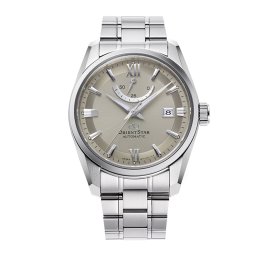 Orient Star RE-AU0110N Мъжки часовник - Автоматичен, Сив Циферблат, 38.5мм, Резерв 50ч, 100м Водоуст., Прозрачен Гръб